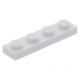 LEGO lapos elem 1x4, fehér (3710)